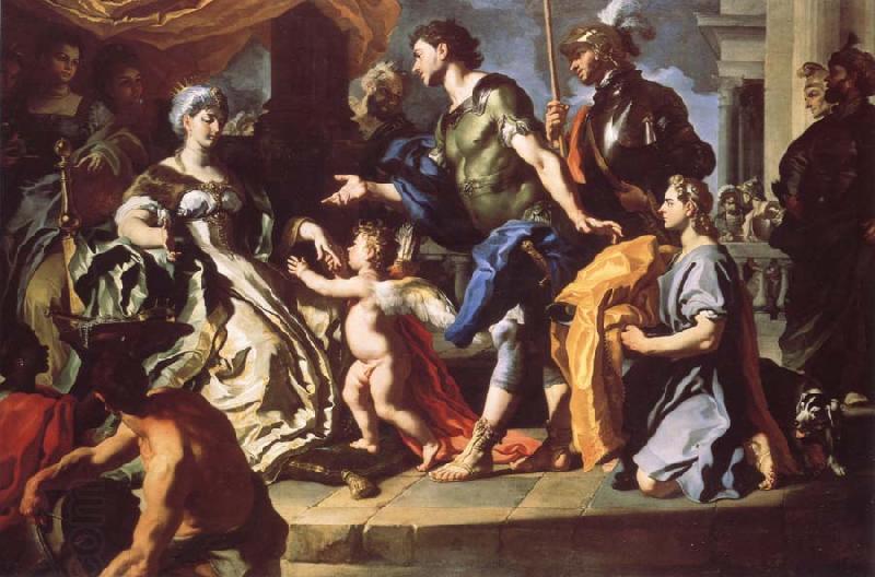 Francesco Solimena Dido Receiving Aeneas and Cupid Disguised as Ascanius oil painting picture